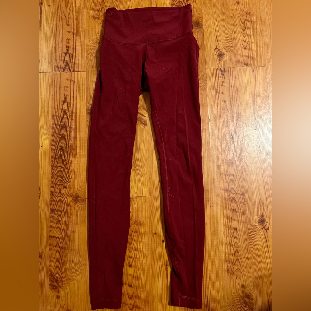 LULULEMON WUNDER UNDERS SIZE 4 WINE